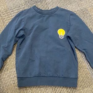 Fendi Kids Navy Sweatshirt with Yellow Patch